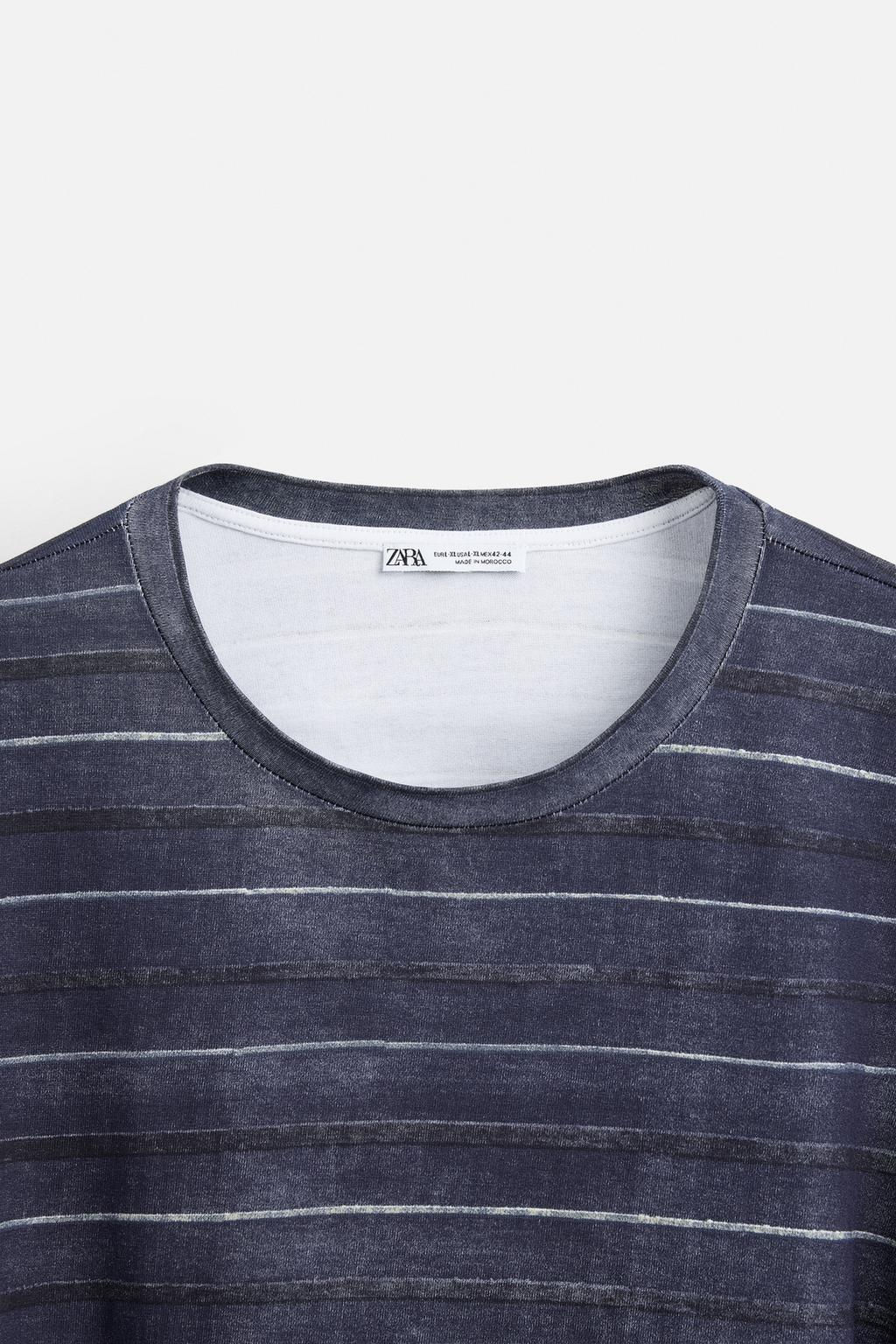 STRIPE PRINT T-SHIRT - Zara фото 8