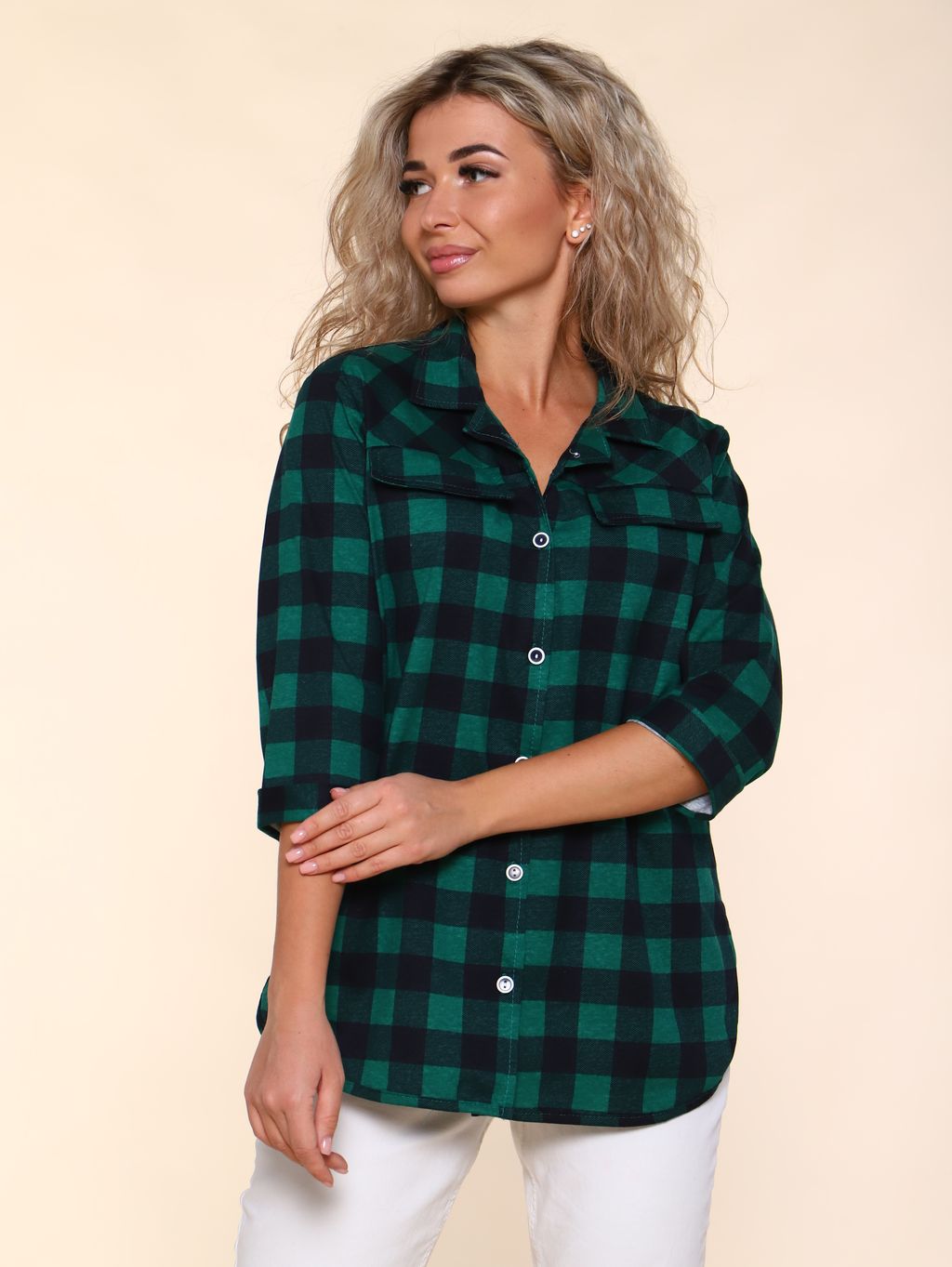 М377 Рубашка Рандеву (ярко-зеленый) - Иванушка-трикотаж фото 4