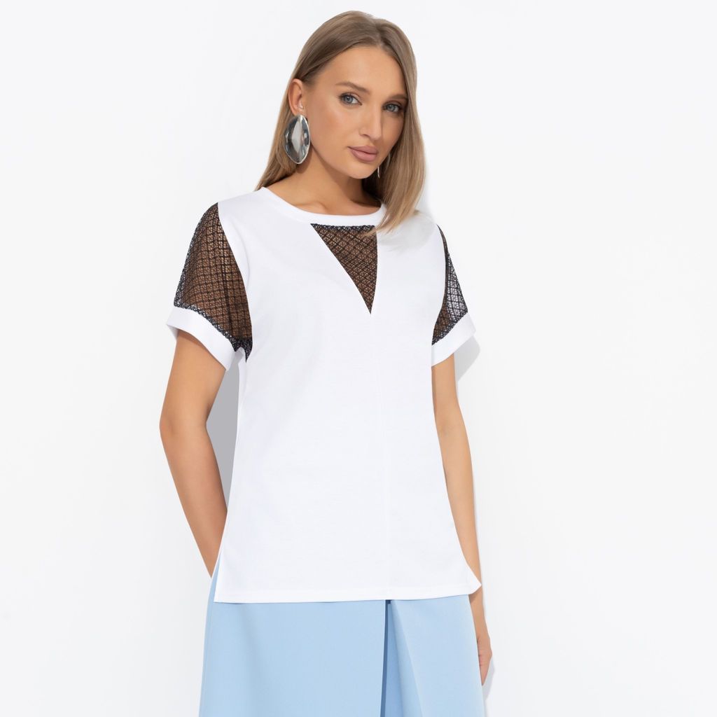 Футболка комбинированная, Всегда нарядна (extra) - Charutti фото 4