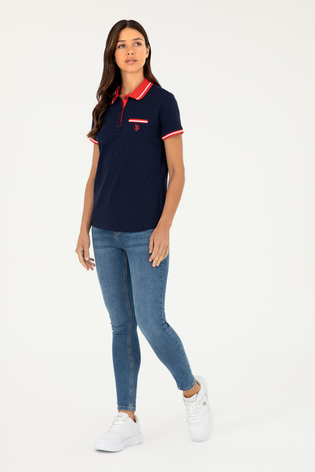Футболка U.S. Polo Assn хлопок с эластаном тёмно-синяя  фото 11