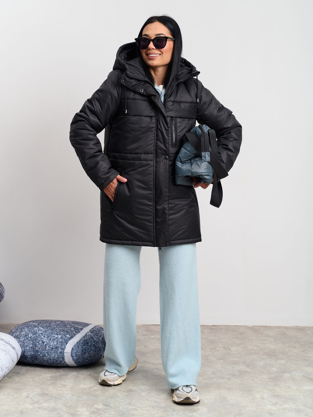 Женская зимняя парка "2025" черный