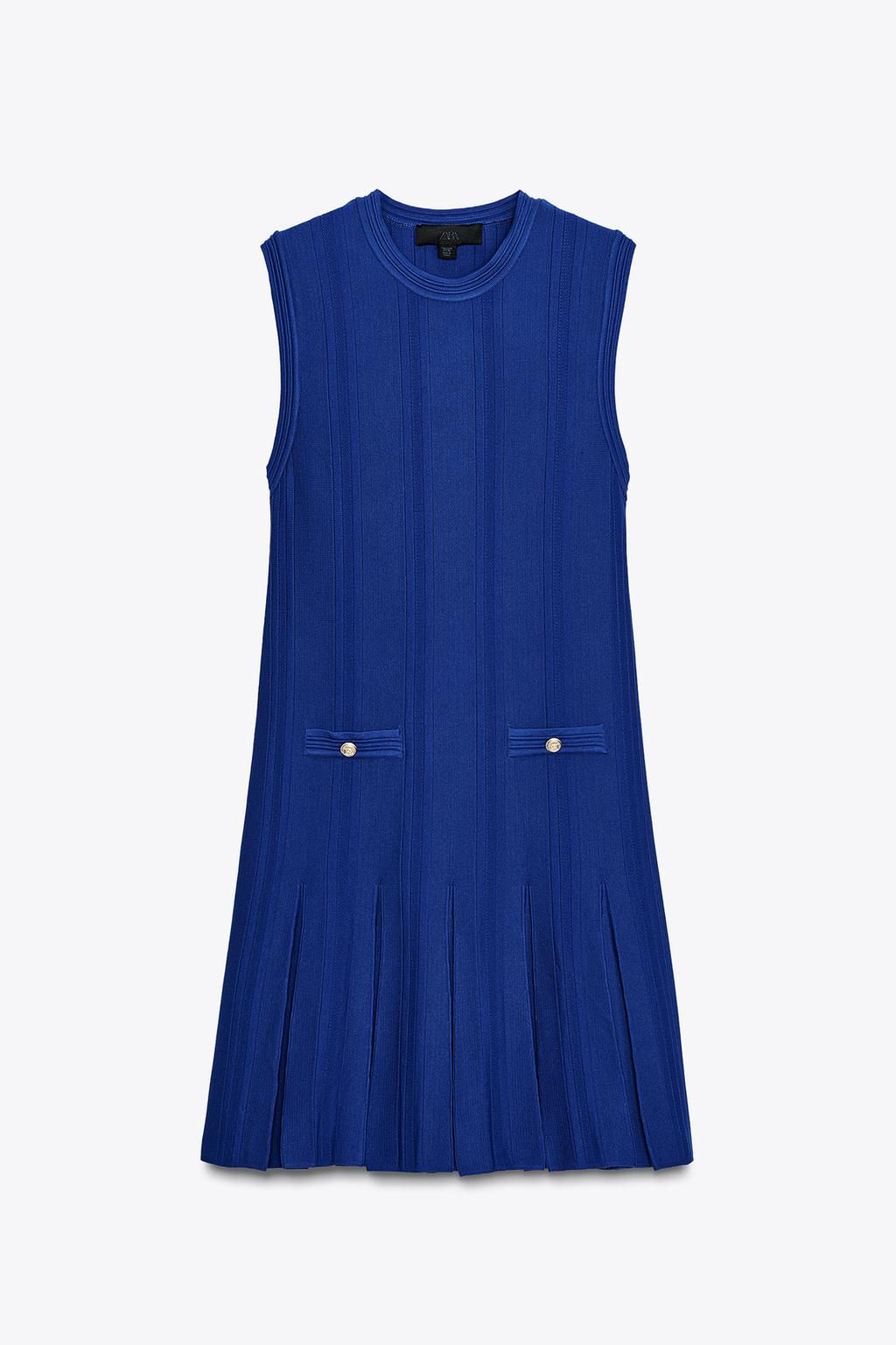 KNIT DRESS WITH BOX PLEATS - Zara фото 6