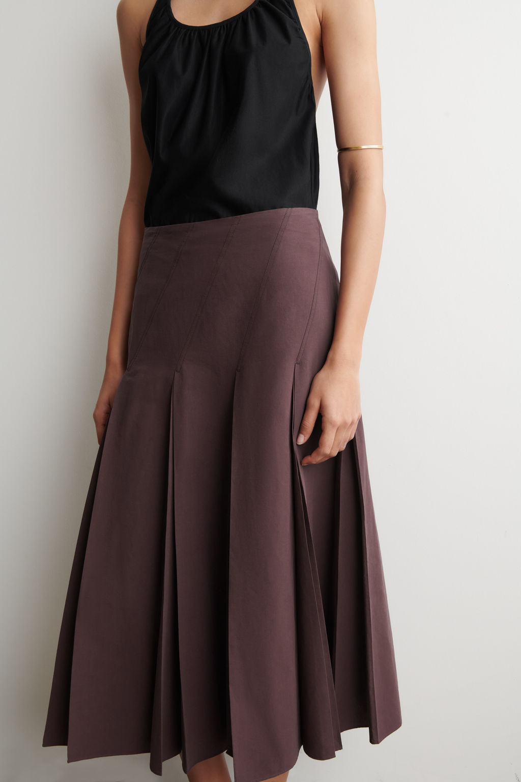FALDA MIDI PLISADA DE ALGOD?N Y LINO - H&m фото 2