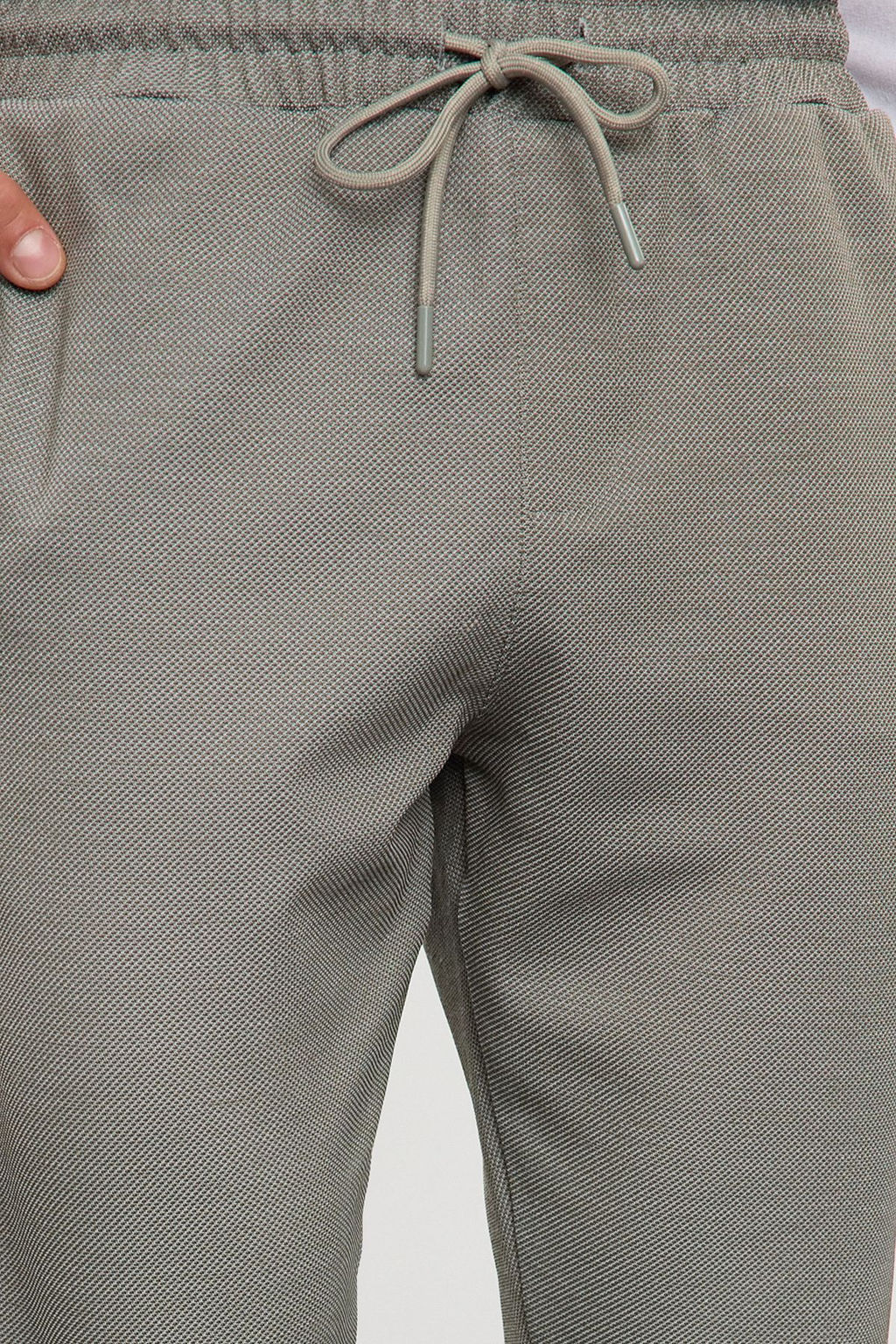 TRENDYOL MAN Bej Regular Fit Orme Esnek Rahat Beli Baglamal? Lastikli Duble Paca Kumas Pantolon TMNAW25PL00002 - Trendyolmilla фото 5
