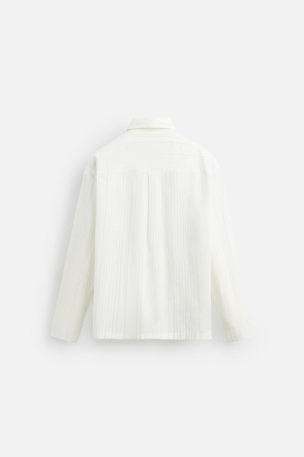 STRIPED TEXTURED SHIRT - Zara фото 9