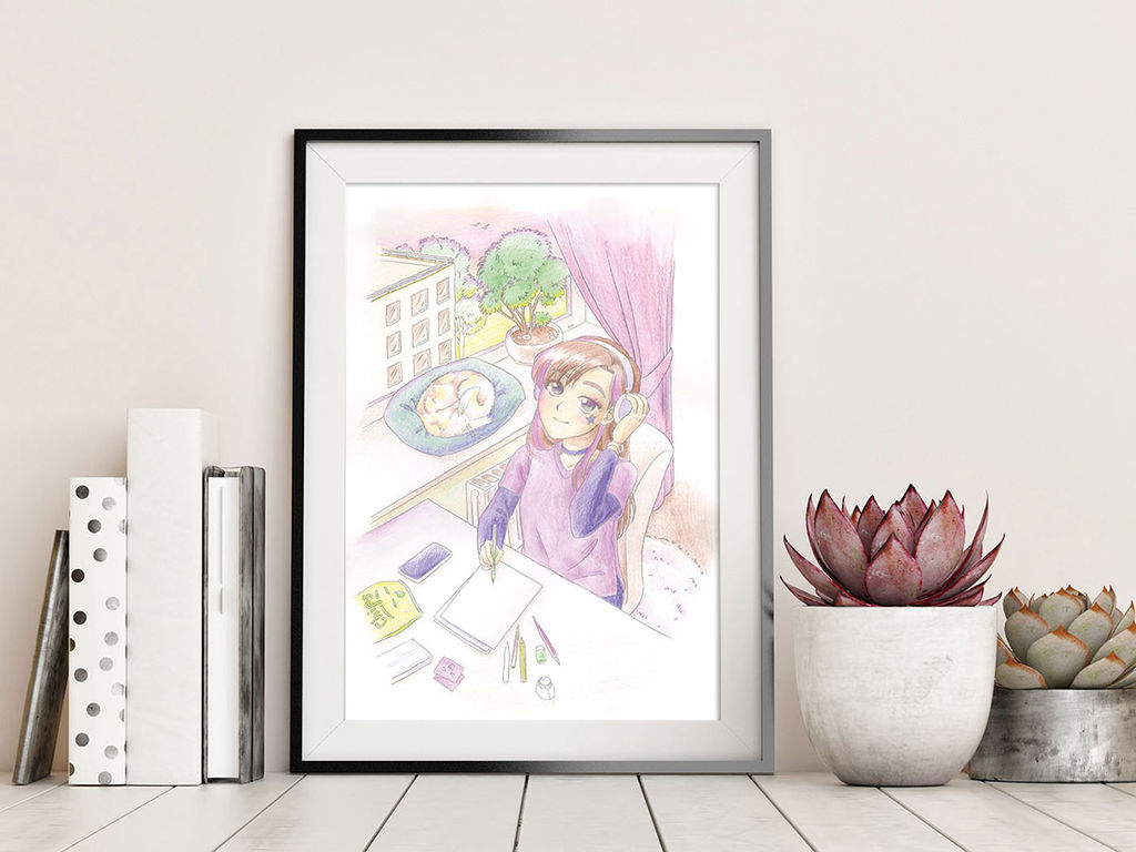 ФРЕЯ RPSA-0057 Просто счастье Скетч для раскраш. акварельными карандашами 29.7 х 21 см 1 л