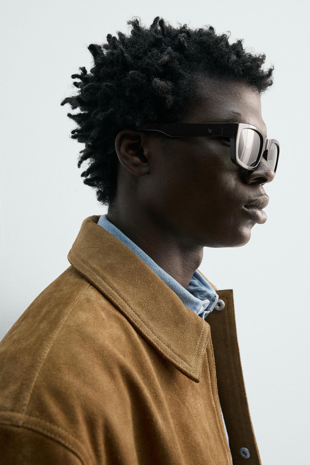 SOBRECAMISA REGULAR FIT PIEL ANTE / Tabaco - Zara фото 6