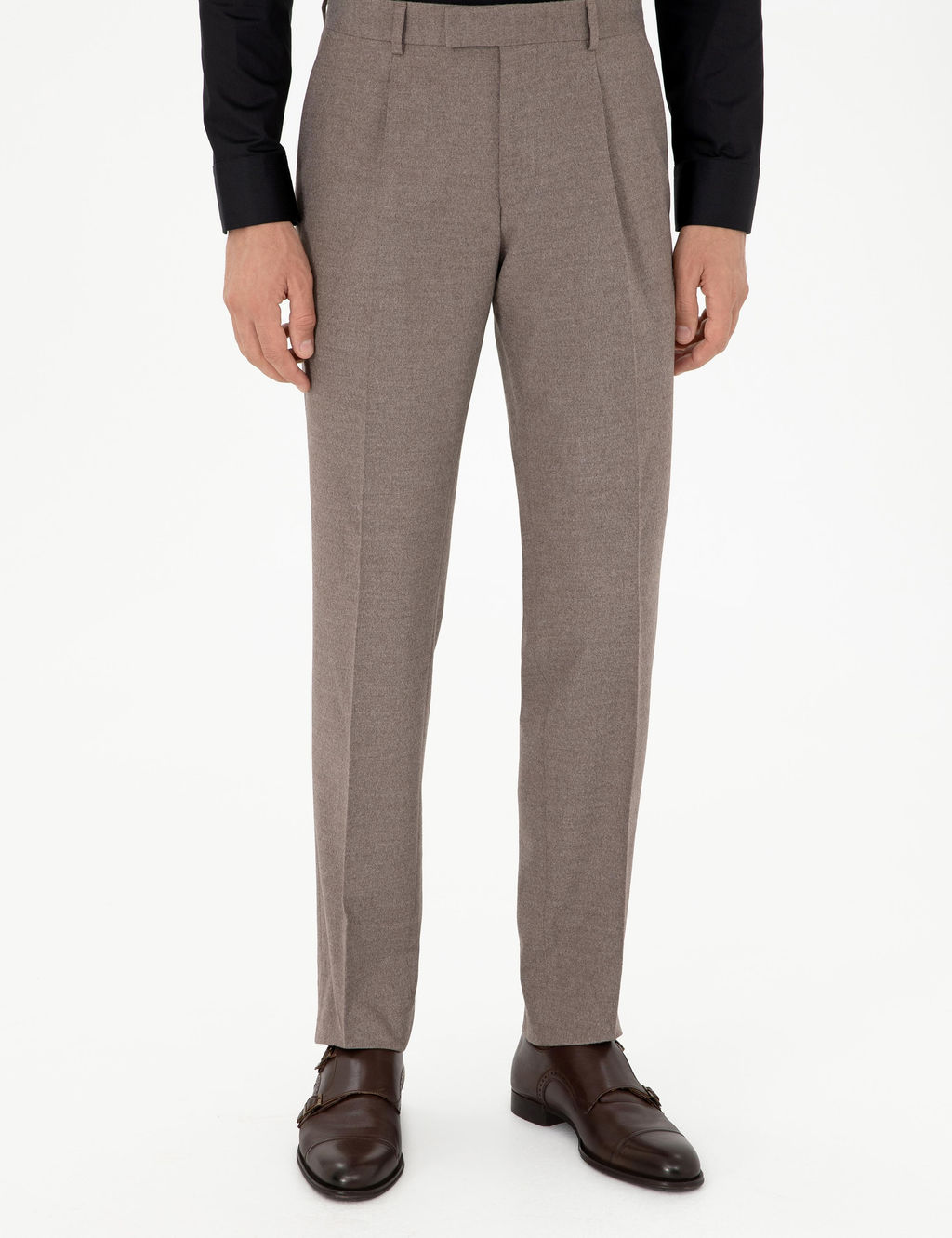 Норковые брюки узкого кроя из ткани - Cacharel фото 2