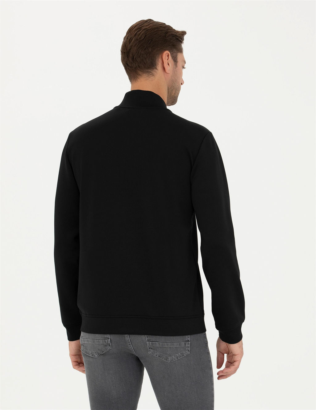 Siyah Regular Fit Sweatshirt - Pierre cardin фото 5
