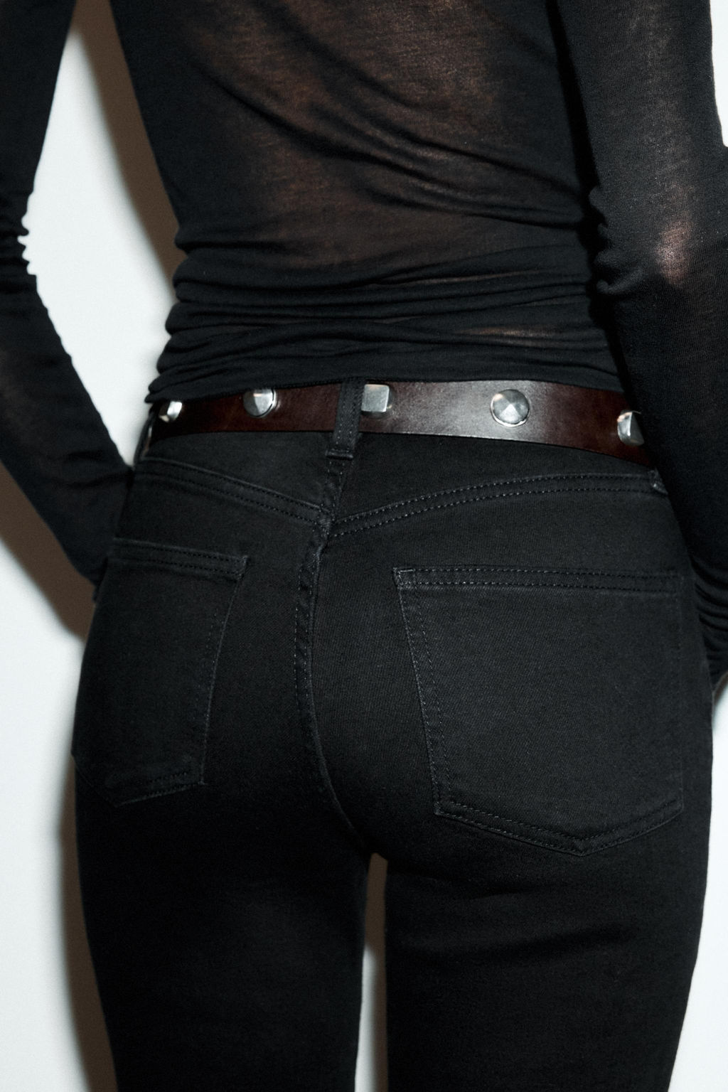 TRF HIGH-WAIST CROPPED FLARE JEANS - Zara фото 7
