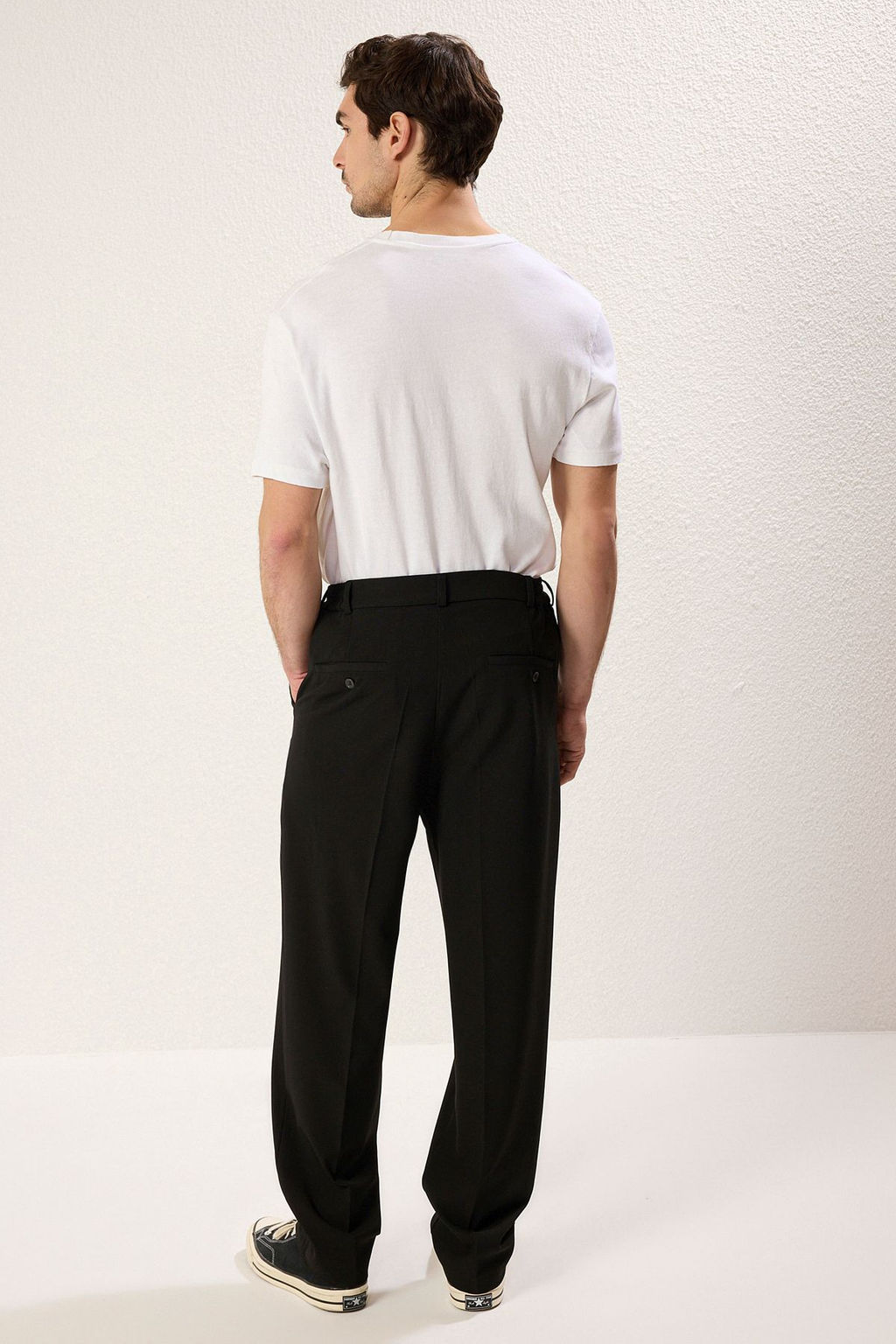 TRENDYOL MAN Siyah Wideleg Baggy Rahat Kal?p Dokuma Kumas Pantolon TMNSS25PL00009 - Trendyolmilla фото 23