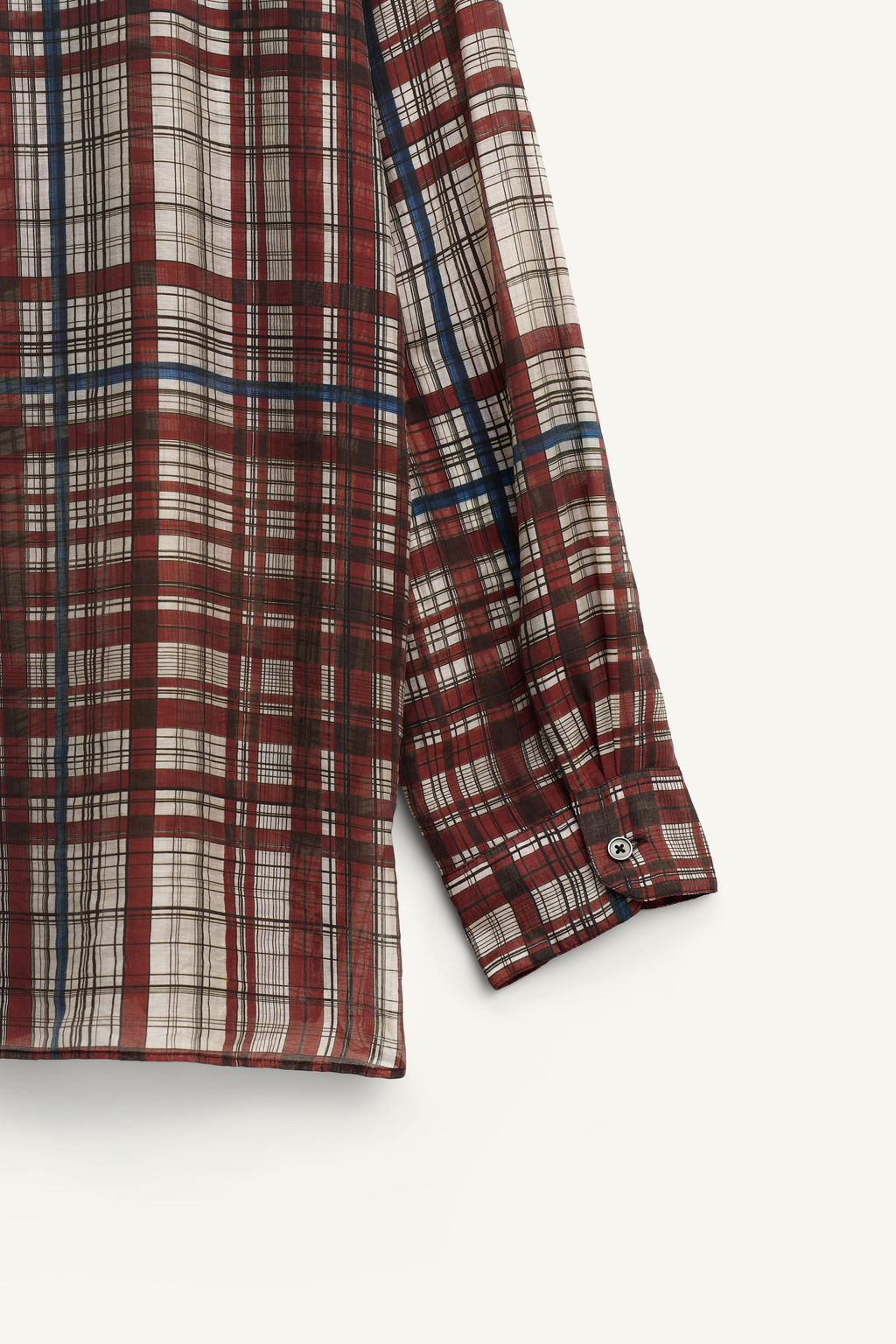 LIMITED EDITION FLOWING CHECK SHIRT - Zara фото 9