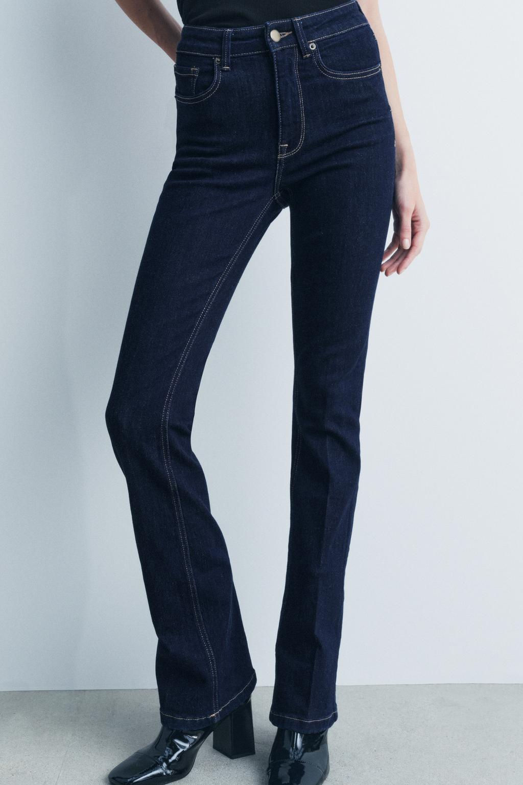 ZW COLLECTION MID-WAIST BOOTCUT CONTOUR JEANS - Zara фото 11