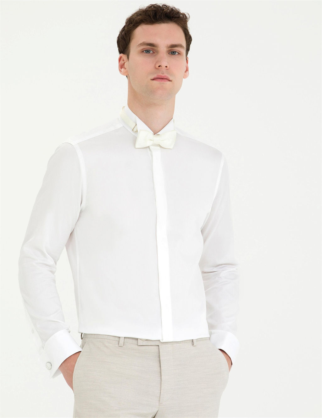 Beyaz Slim Fit Smokin G_mlek