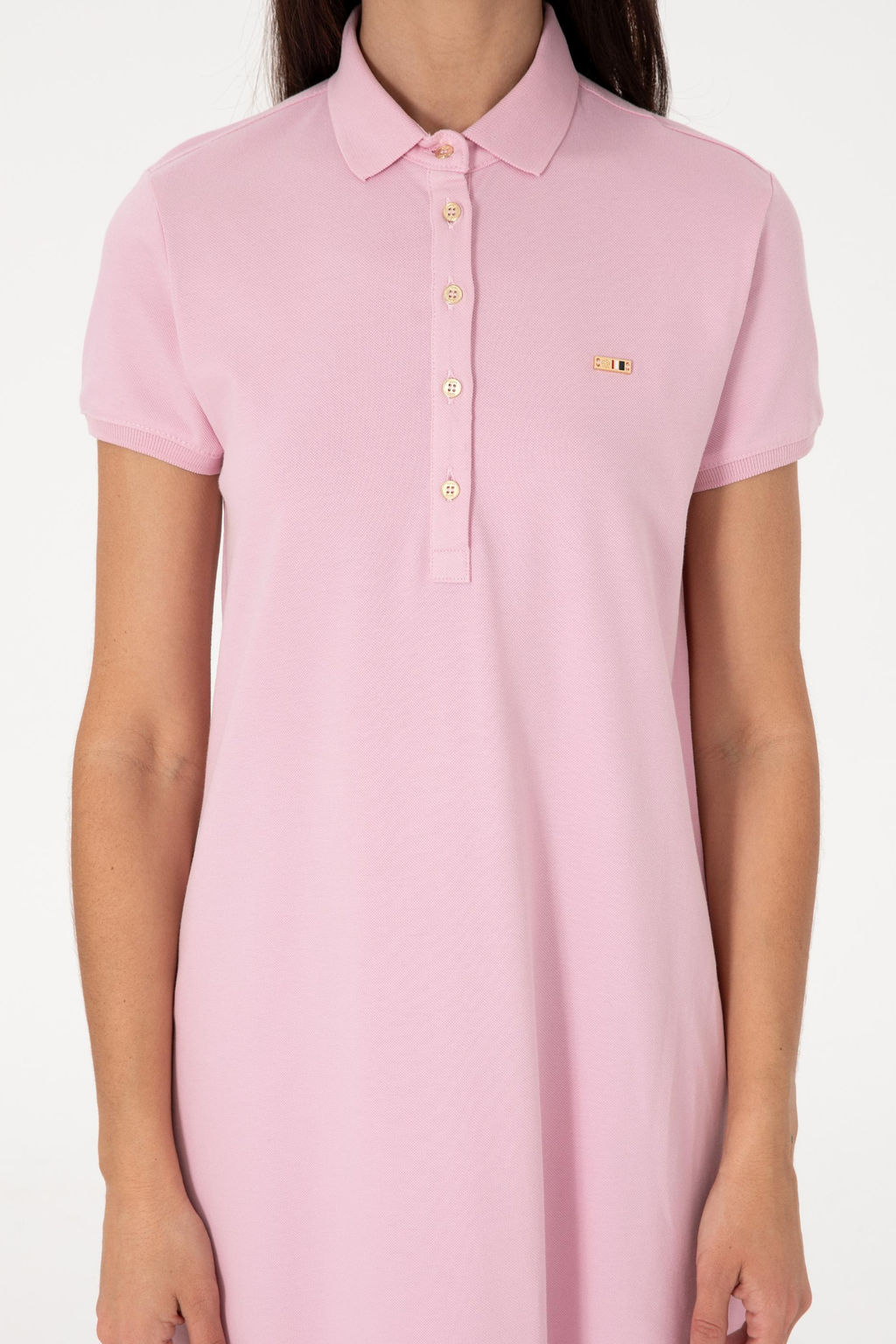 Kad_n A__k Pembe Polo Yaka Mini Boy _rme Elbise Sepette S_rpriz _ndirim - U.s. polo assn фото 5