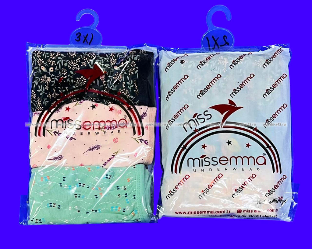 Цена за 3 шт. Трусы женские Miss Emma Турция высокая посадка большие размеры № 6