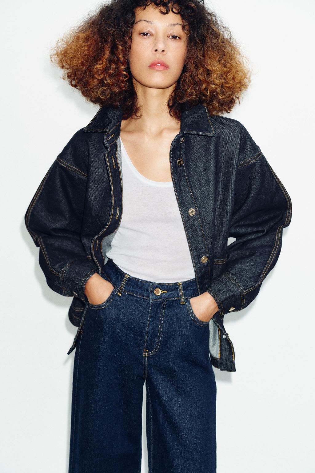 JEANS Z1975 CULOTTE TIRO ALTO COMFORT / Azul - Zara фото 3