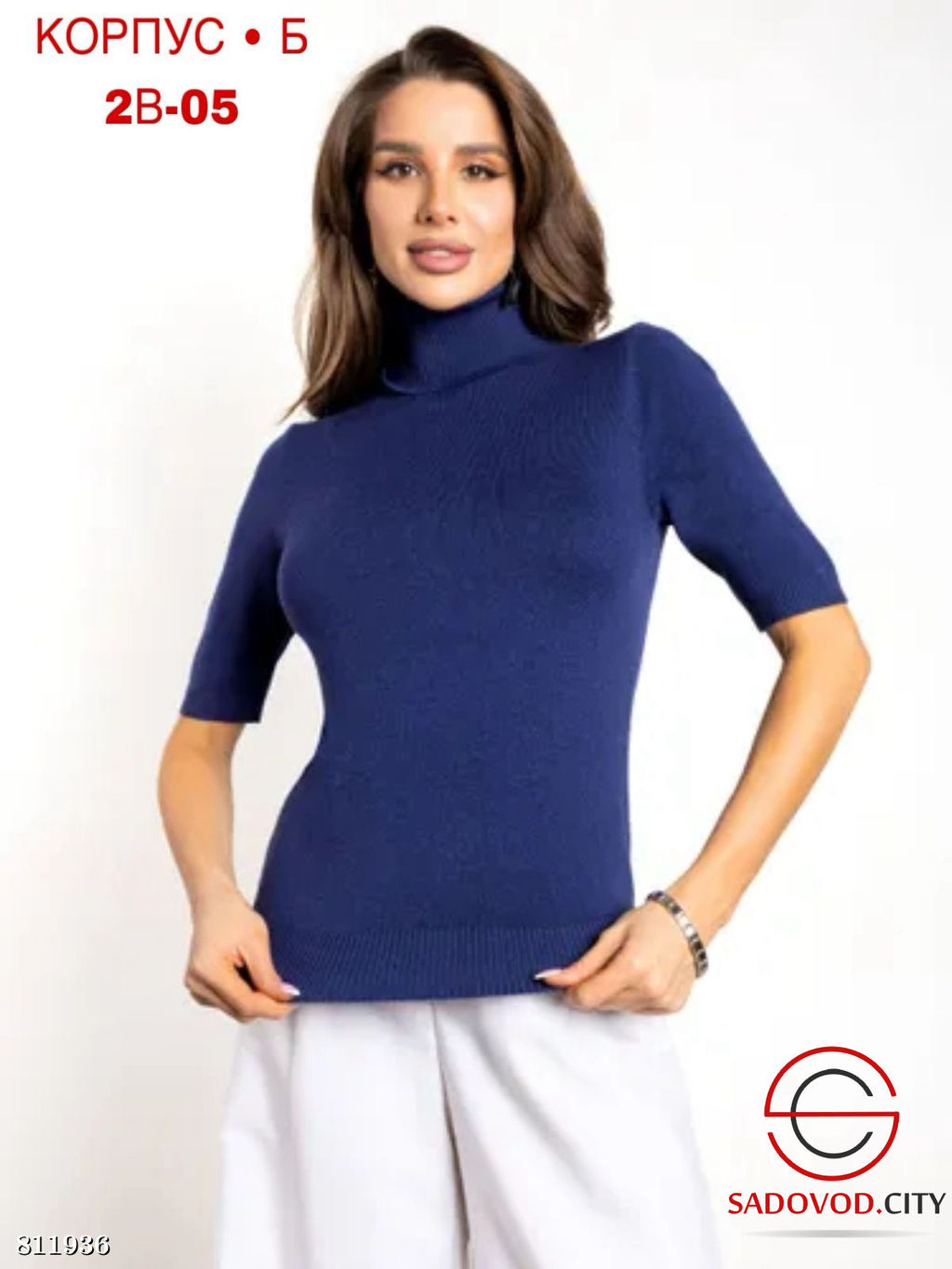 Водолазка женская с коротким рукавом - Bruno фото 3