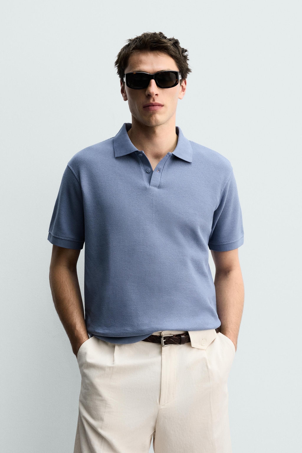 POLO PIQU? REGULAR FIT / Azul - Zara фото 2