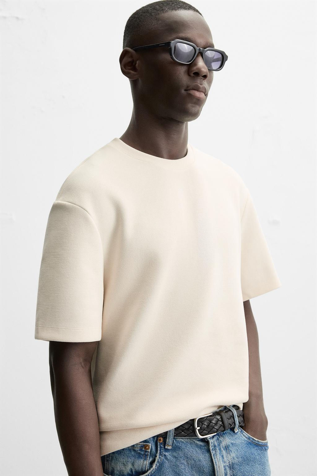 COMPACT PIQUE T-SHIRT - Zara фото 21