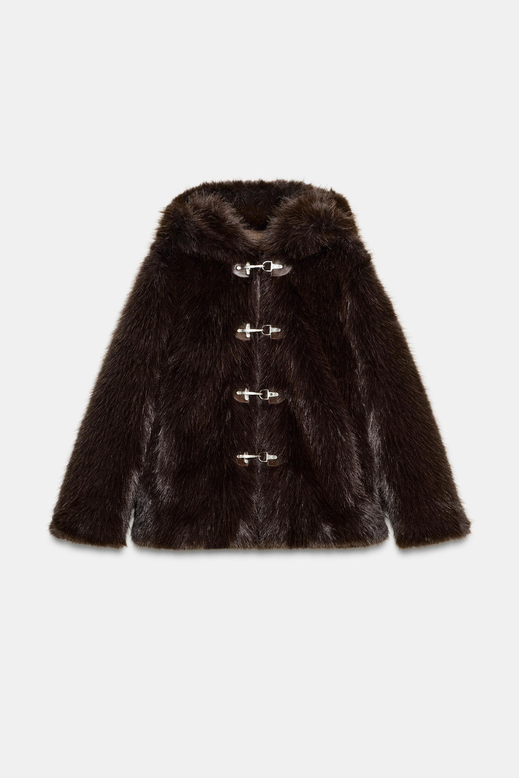 SHORT FAUX FUR COAT ZW COLLECTION - Zara фото 7