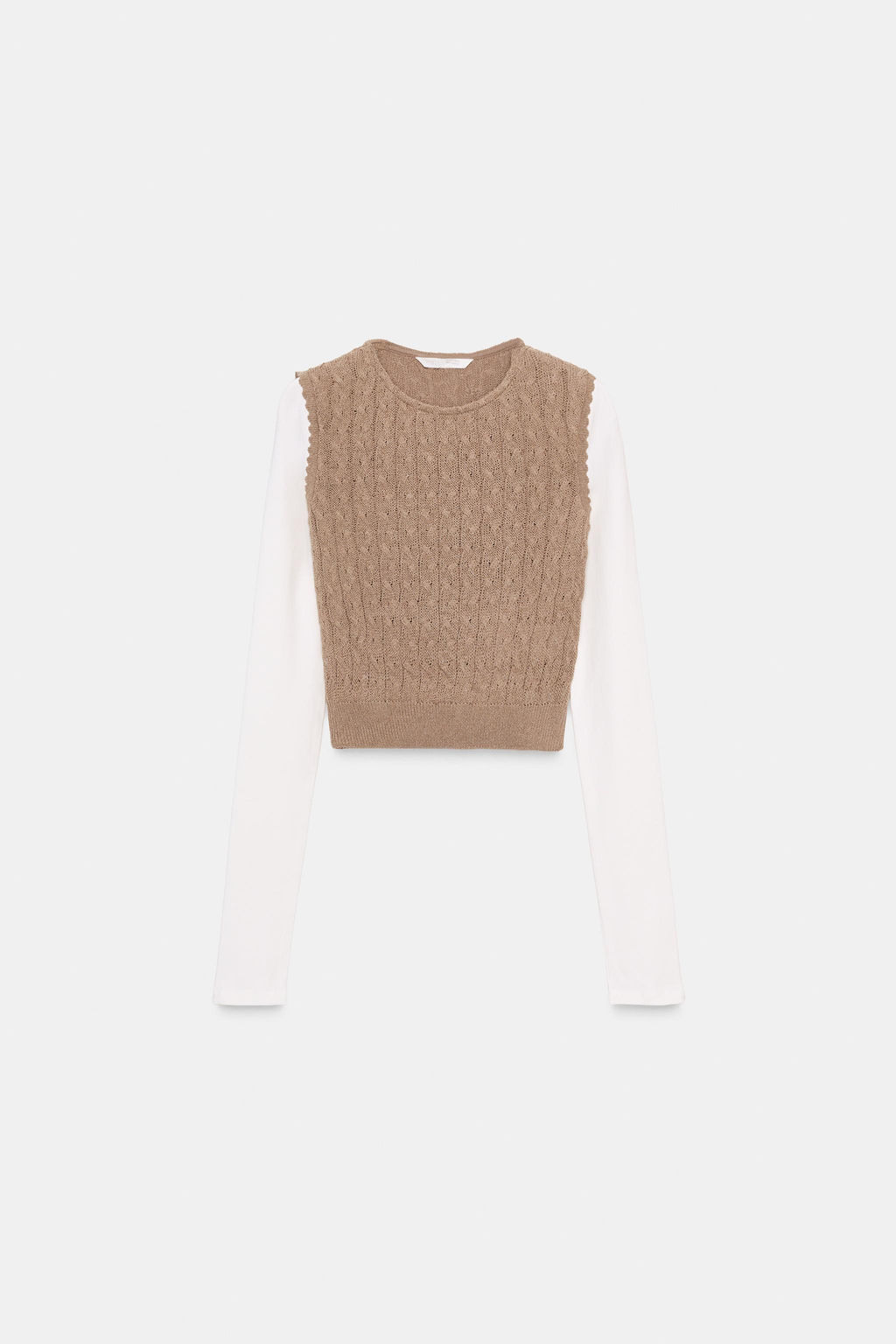 CONTRAST WAISTCOAT T-SHIRT - Zara фото 5