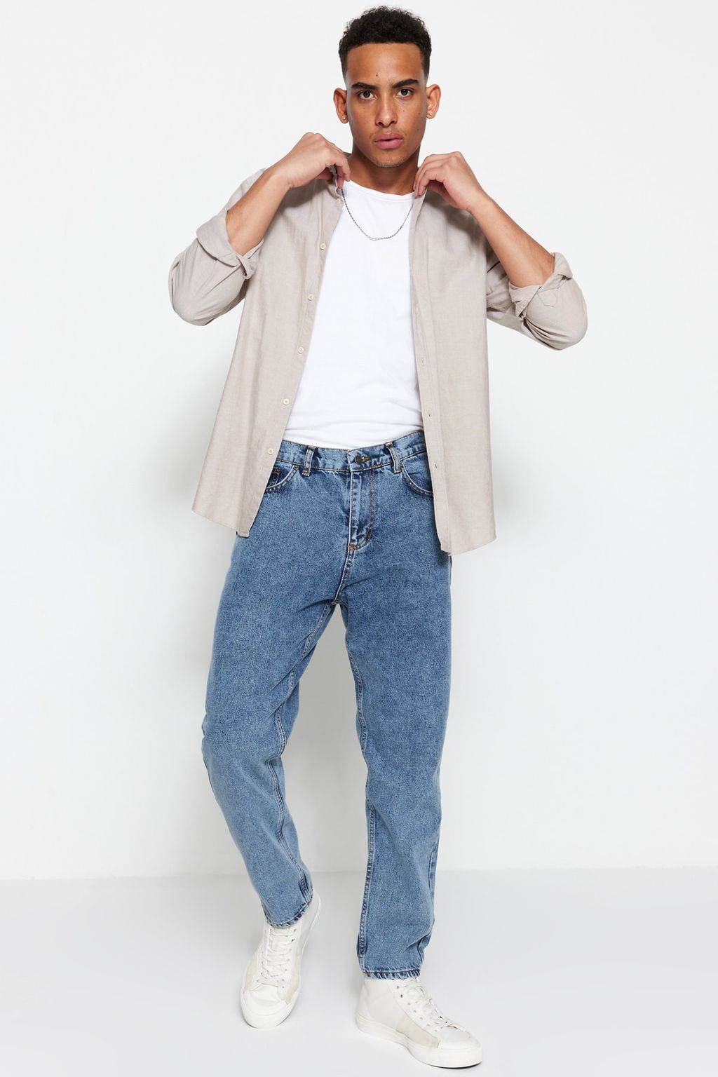 TRENDYOL MAN Mavi Relax Fit Jeans Kot Pantolon TMNSS22JE0227 - Trendyolmilla фото 2