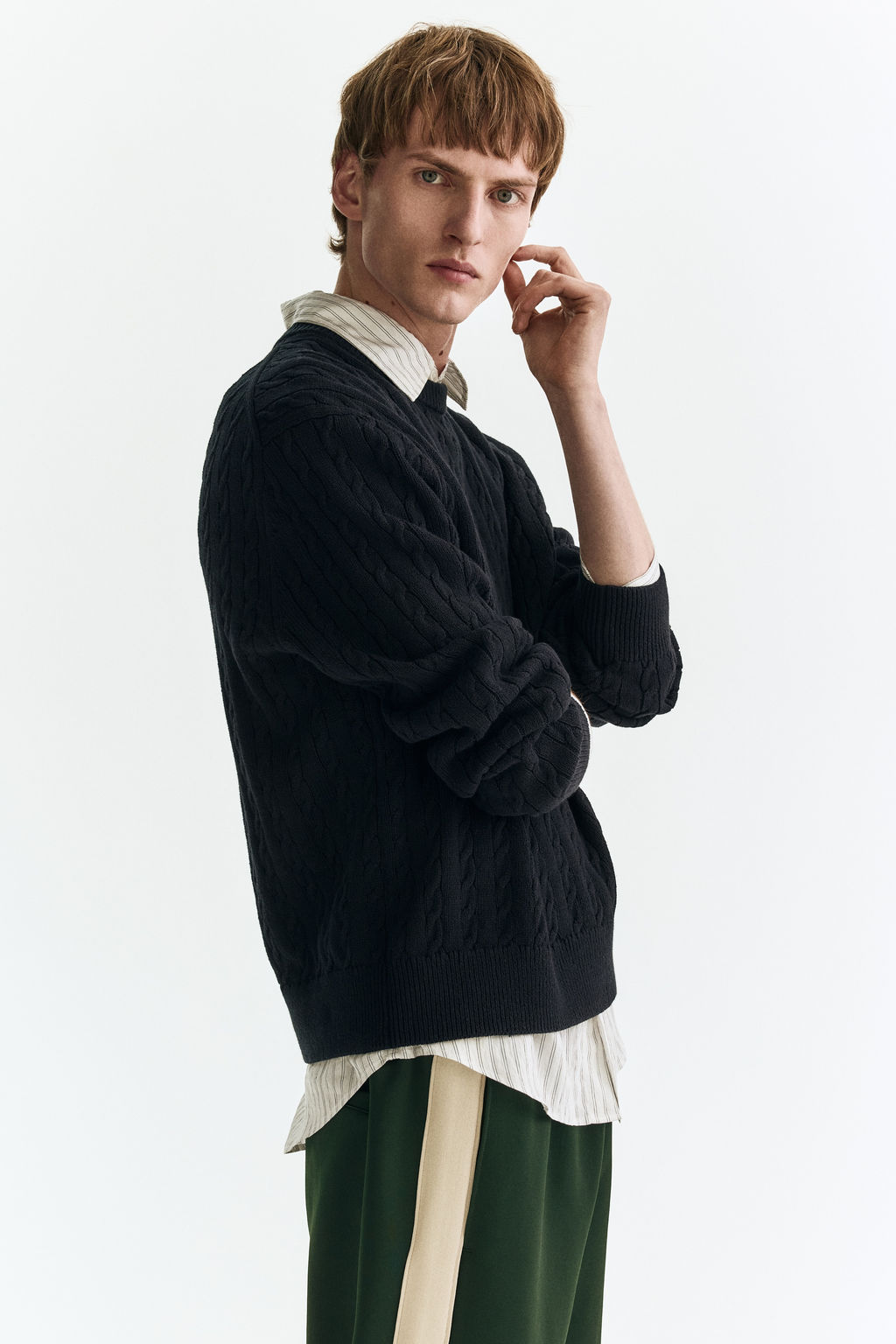 Jersey en punto trenzado Regular Fit - H&m фото 5