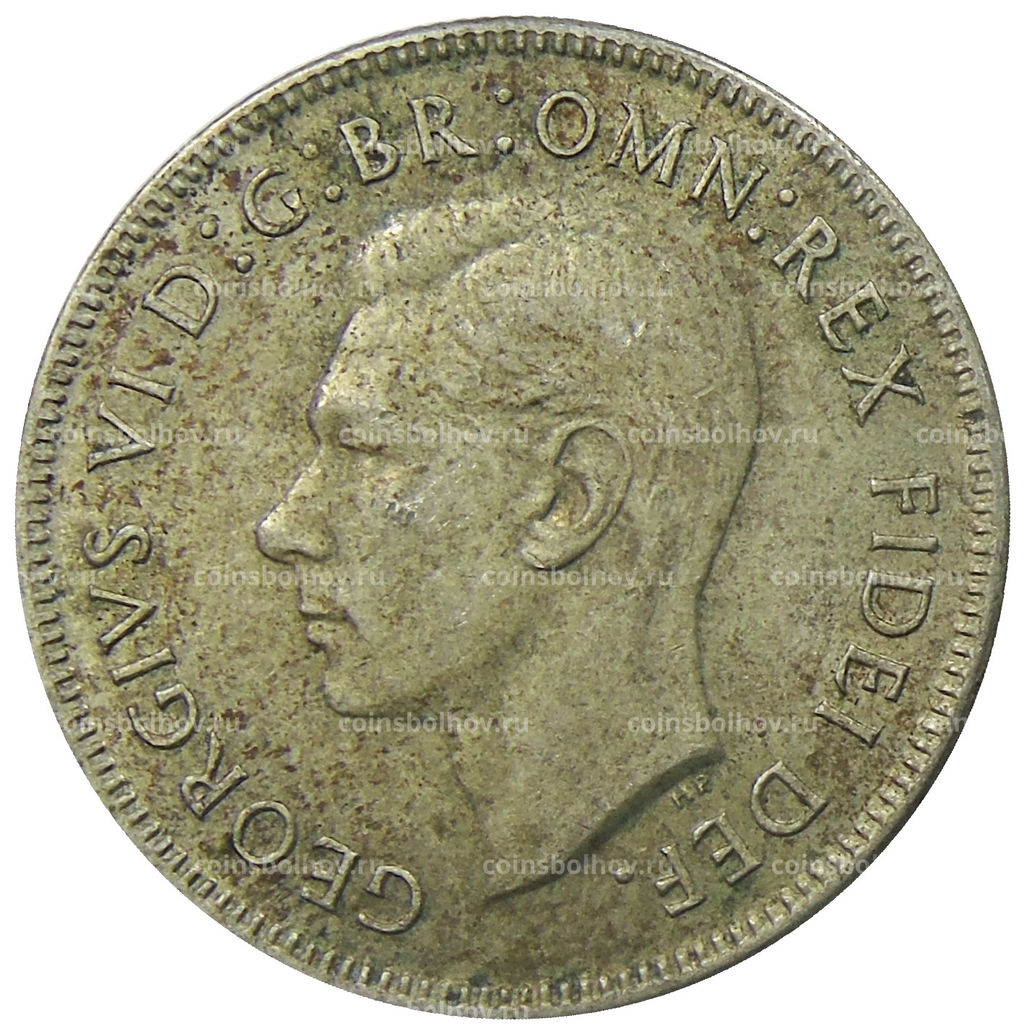 1 флорин (2 шиллинга) 1951 года Австралия 50 лет Федерации