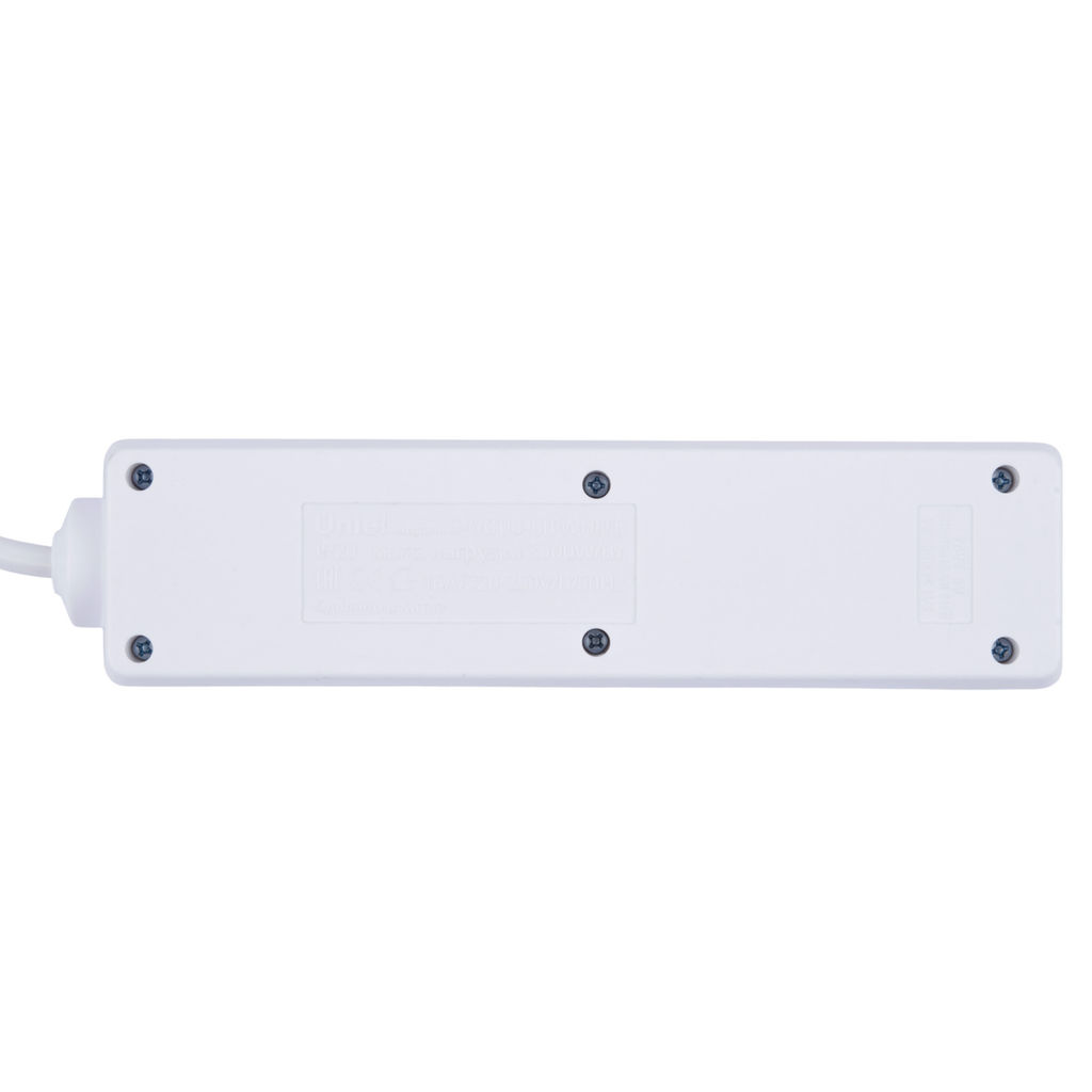 S-GCU3-5B WHITE Удлинитель серии Ultra, шнур 5м., 3 гнезда, 16A, с/з. Белый. TM Uniel