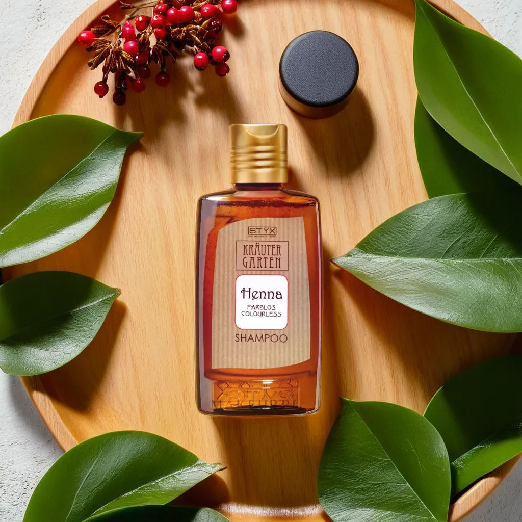 Укрепляющий шампунь ХЕННА БЕСЦВЕТНЫЙ для светлых и холодных оттенков волос STYX, 200 мл  фото 2