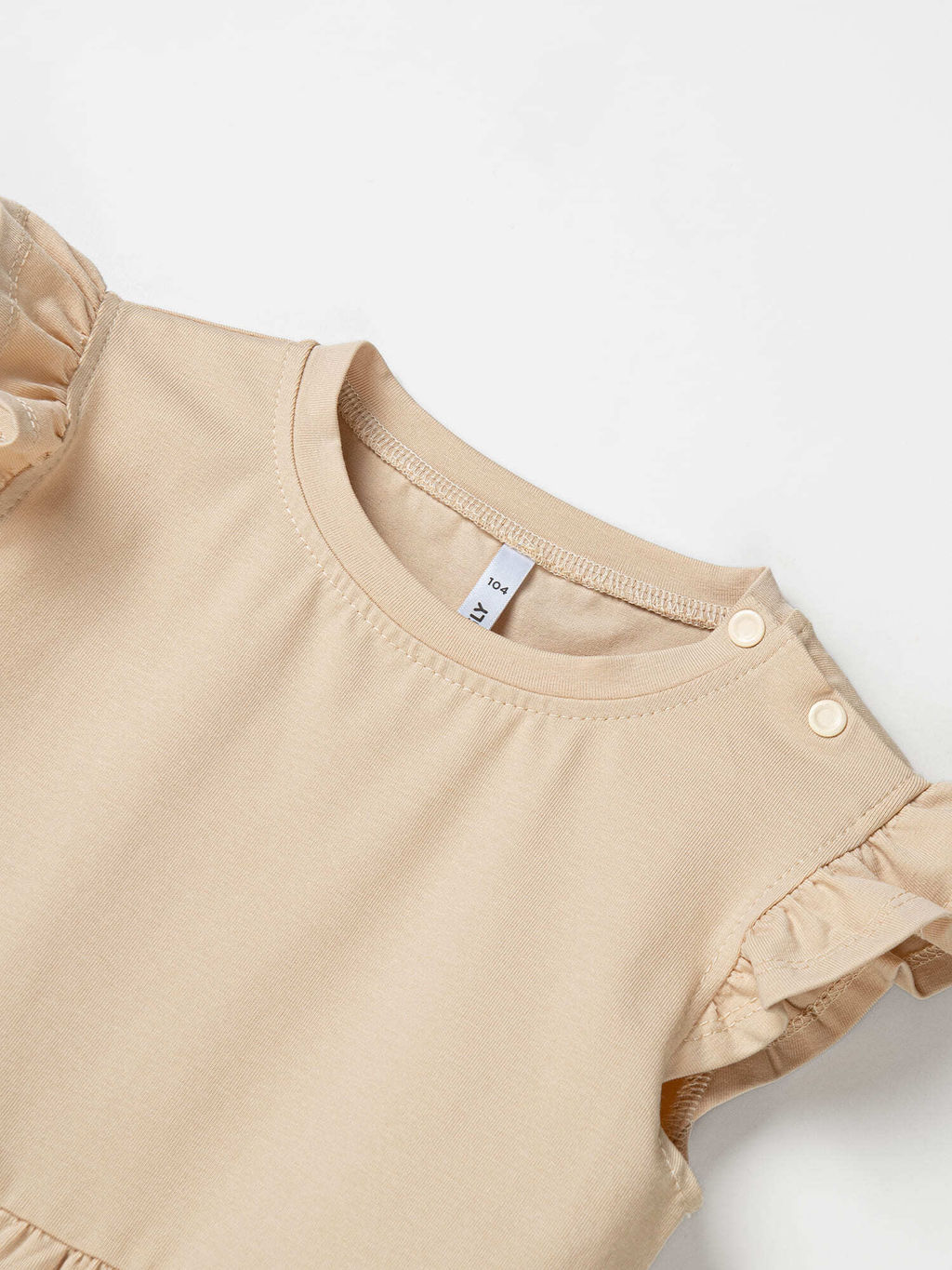 Футболка с баской Крем-брюле - Bungly фото 3