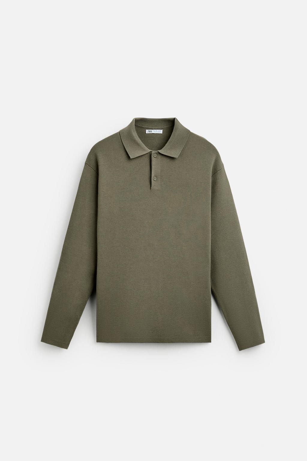 VISCOSE BLEND KNIT POLO SHIRT - Zara фото 33