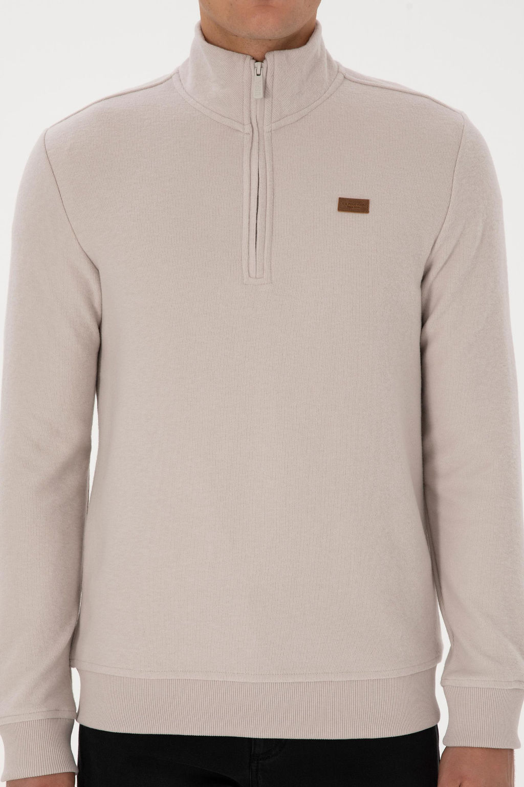 Erkek Regular Fit Yar_m Fermuarl_ Ta_ Basic Sweatshirt - U.s. polo assn фото 6