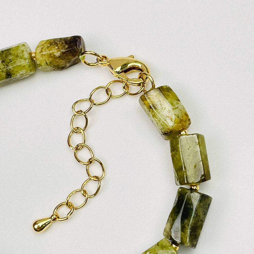 Браслет из Гроссуляра зеленый гранат - Радуга самоцветов фото 4