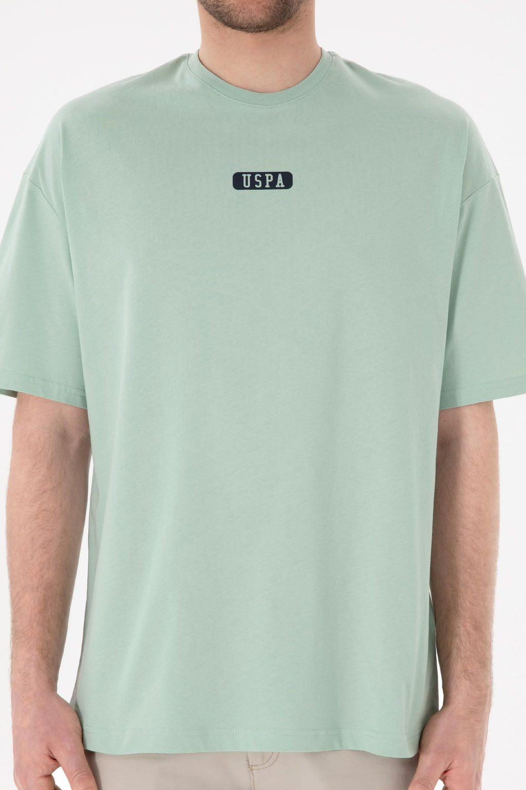 Erkek Oversize Fit Bisiklet Yaka Su Ye_ili Ti__rt Sepette S_rpriz _ndirim - U.s. polo assn фото 7