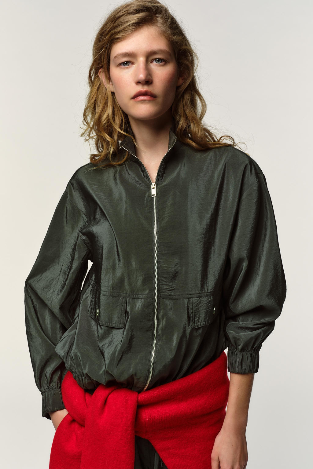 HIGH-NECK BOMBER JACKET - Zara фото 2