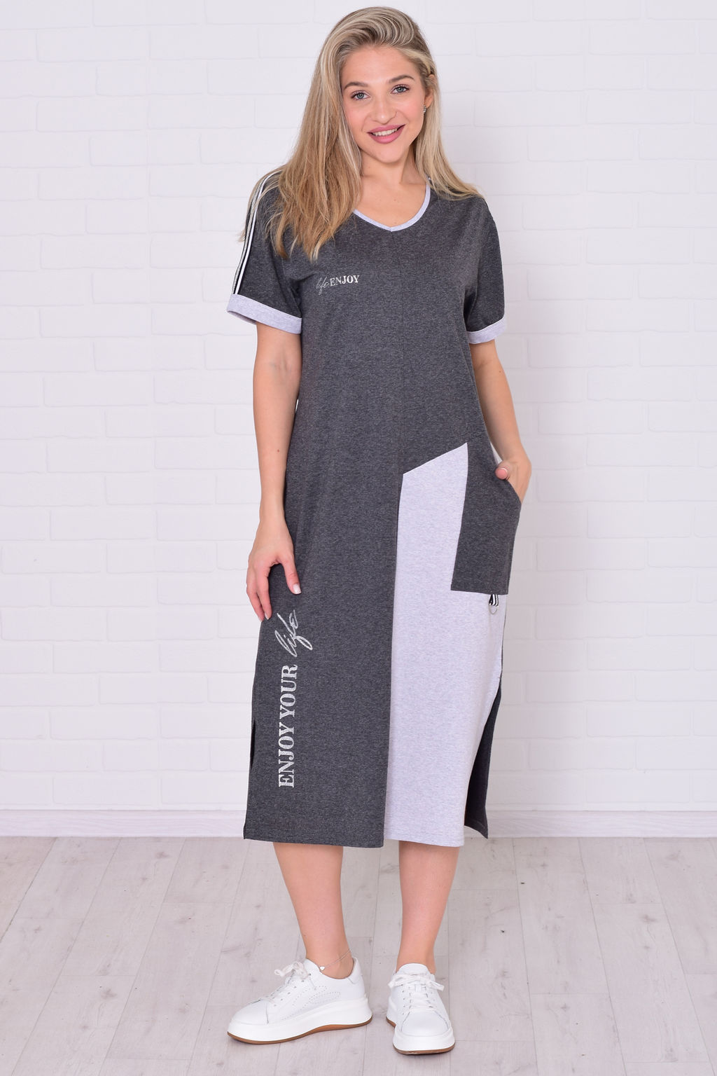 Платье женское 4-111 (антрацит)