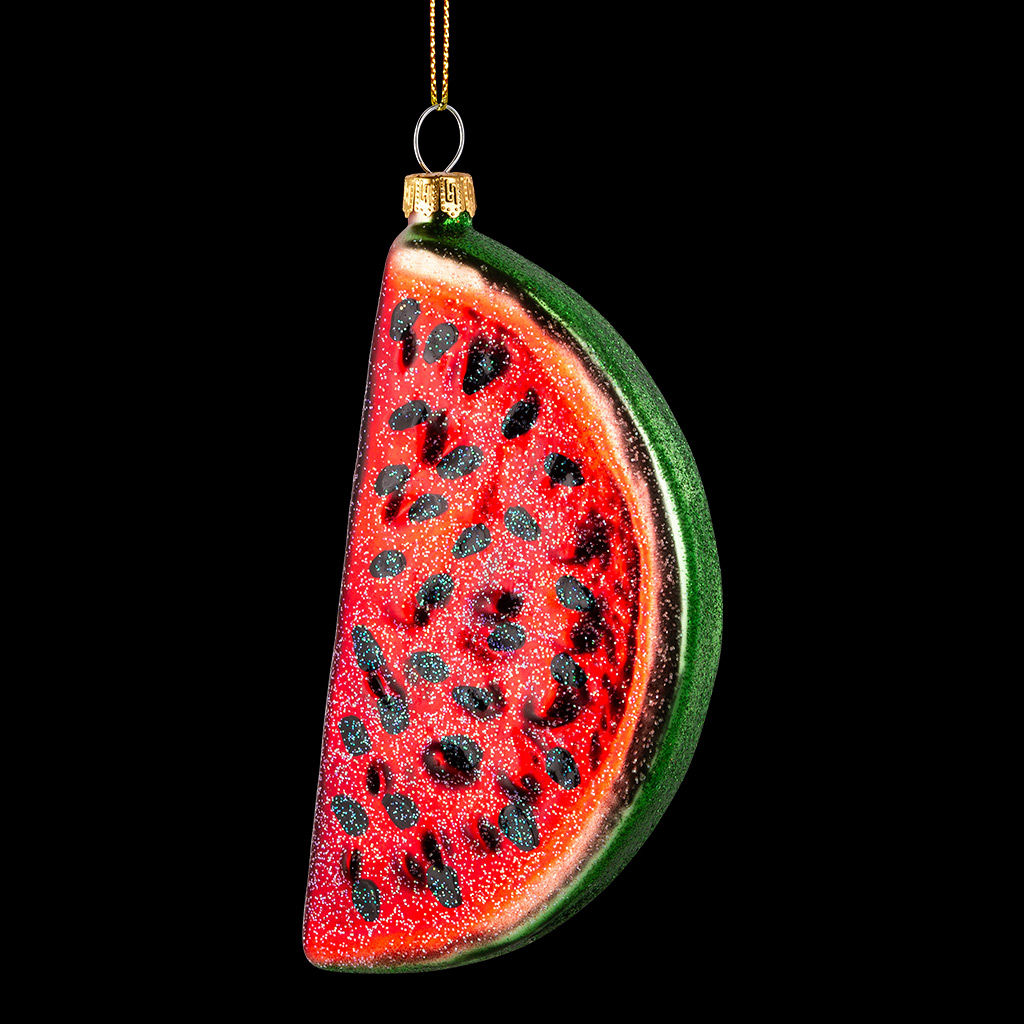 Цена за 12 шт. Украшение ErichKrause Decor Арбуз 12см, стекло