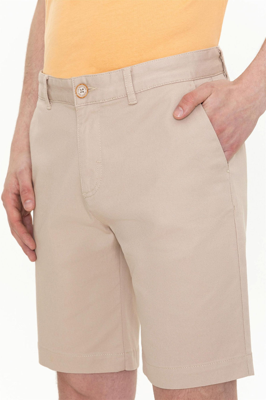 U. S. Polo Assn Мужские бежевые тканые шорты - U.s. polo assn фото 13