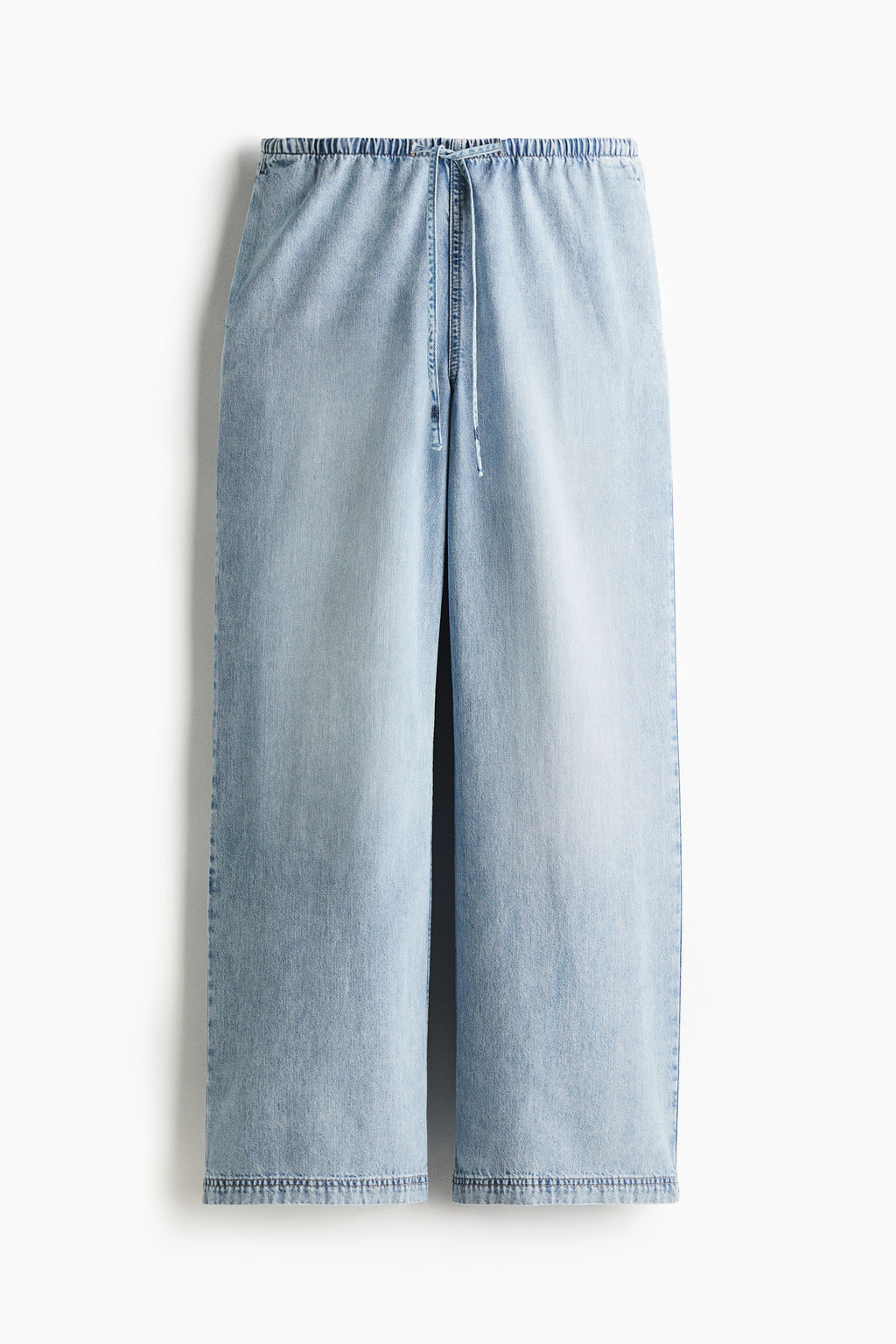 Pantal?n denim con cord?n de ajuste - H&m фото 5