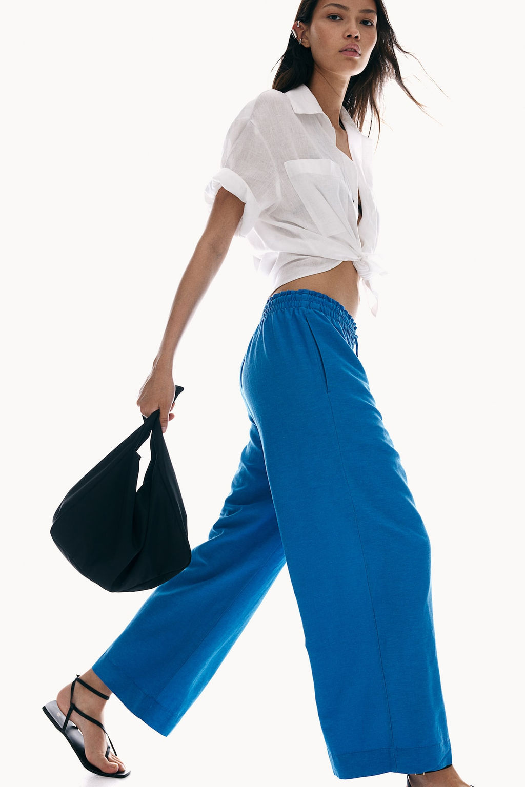 Pantalon en mezcla de lino - H&m фото 5