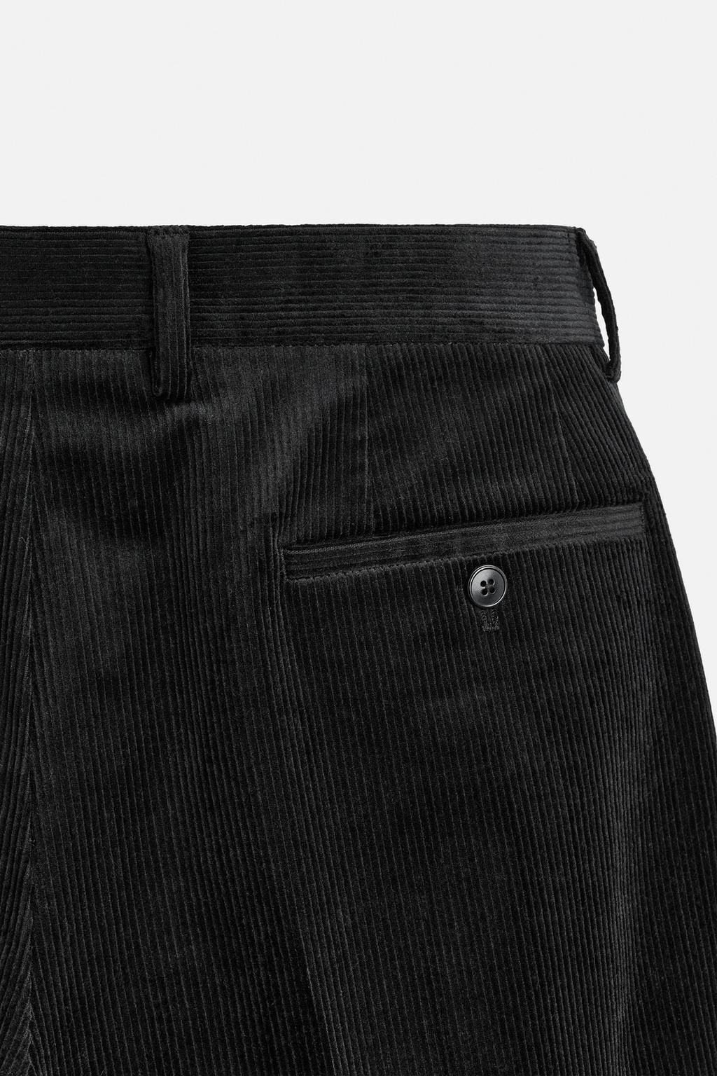 SLIM FIT CORDUROY TROUSERS - Zara фото 9