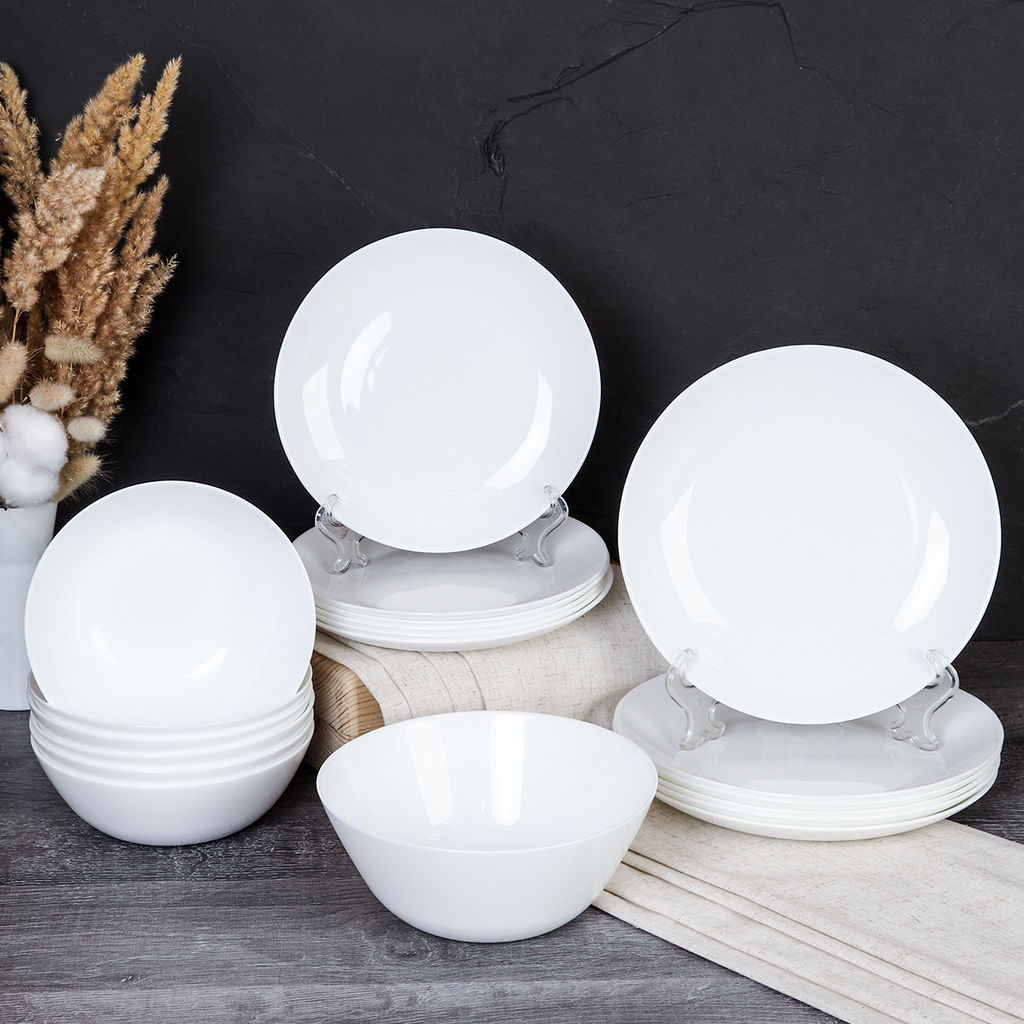 Столовый набор 19 предметов Луна белый / 19/FLYGP8575672 (WHITE) /уп 2/ - Галеонтрейд фото 4