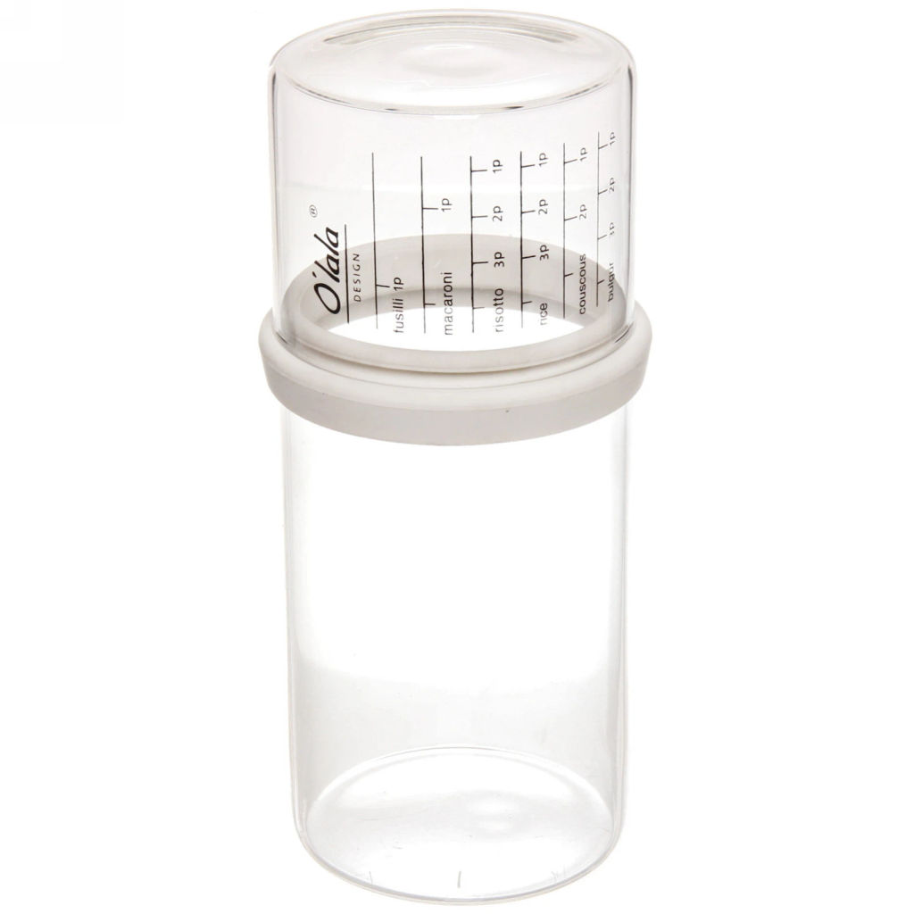 Банка для продуктов стеклянная 850мл "Olala" с мерный стаканом