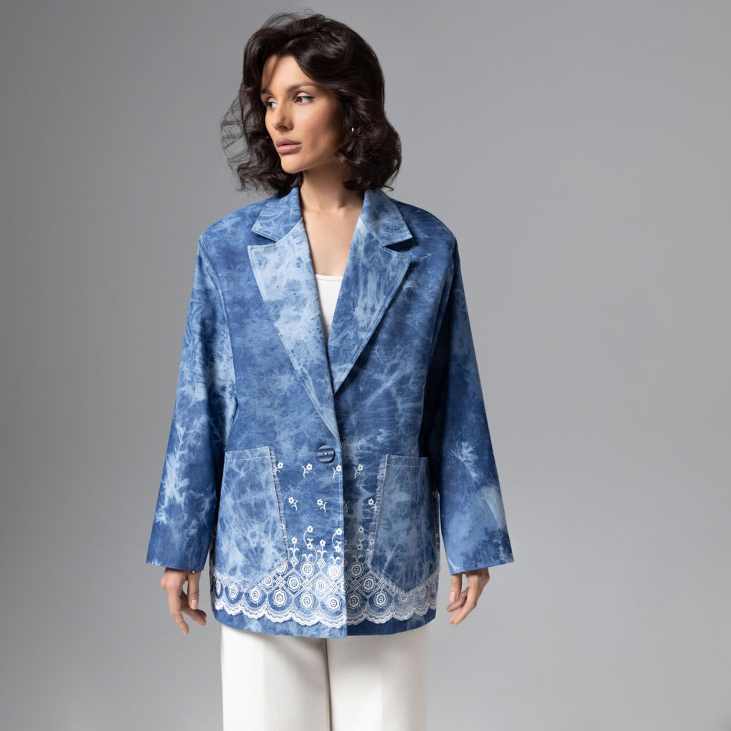 Жакет из джинсы с вышивкой, Игра по правилам шика - Charutti фото 8