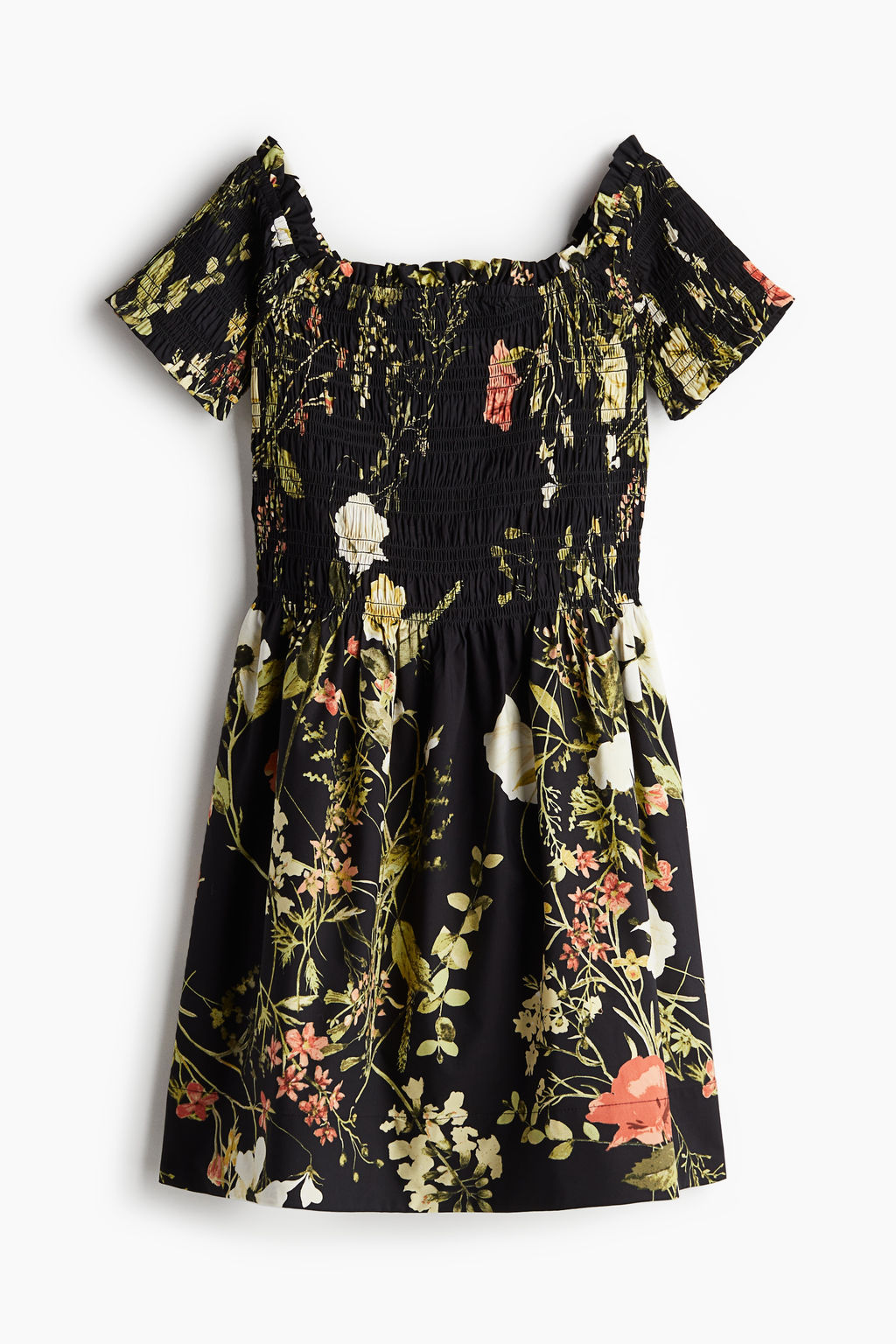 Vestido off-the-shoulder con cuerpo nido de abeja - H&m фото 8