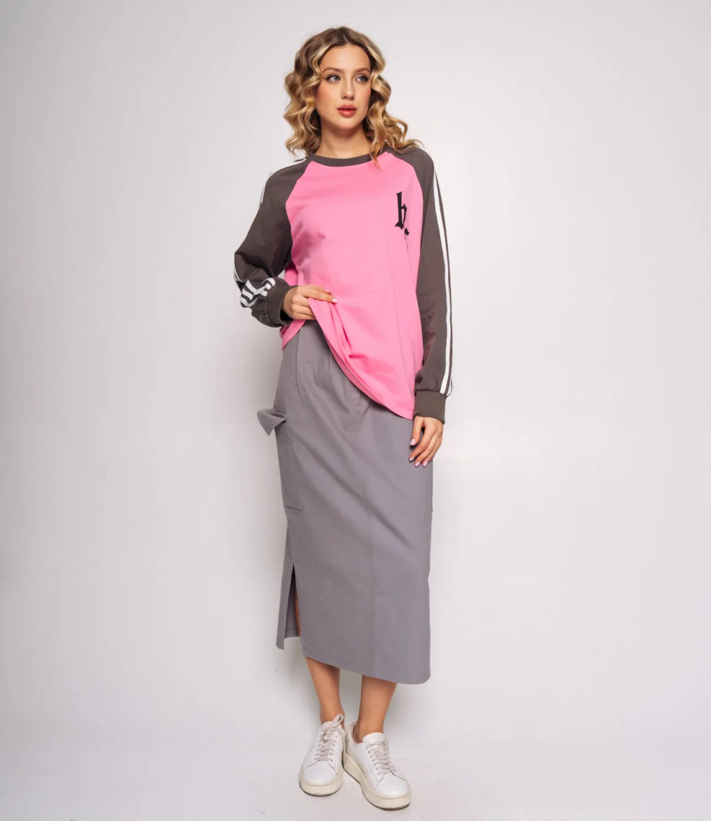 Лонгслив #КТ801 (13), розовый