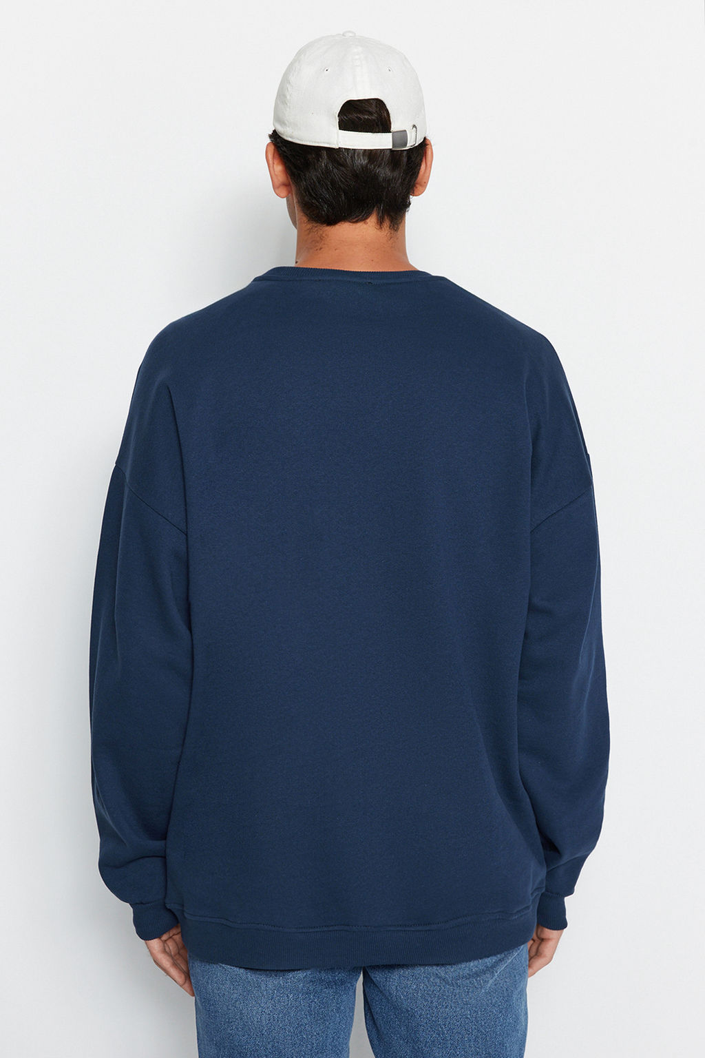 TRENDYOL MAN Gri Bisiklet Yaka Oversize/Genis Kesim Ici Polar/S?cak Tutan Dinozor Nak?s Sweatshirt TMNAW24SW00064 - Trendyolmilla фото 10