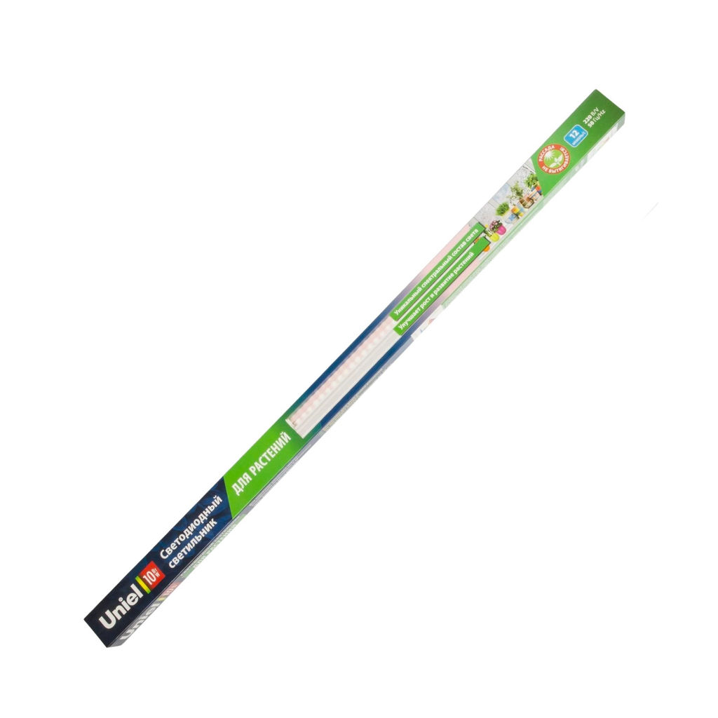 ULI-P16-10W/SPLE IP20 WHITE Светильник для растений светодиодный линейный, 570мм, выкл. на корпусе. Пластик. Спектр для фотосинтеза. TM Uniel